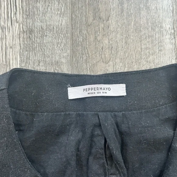 Moving SALE • Peppermayo • Black linen mini dress - Picture 4 of 6